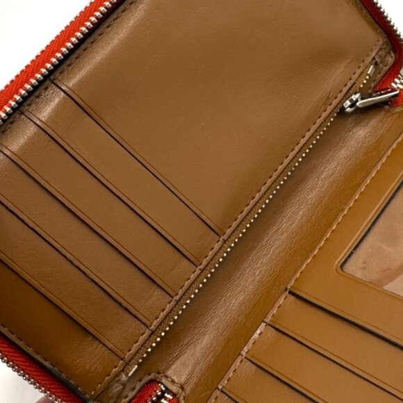 EUC Coach Wild Prairie Print Coated Canvas Double Zip Wallet/Wristlet #F53966 - Picture 13 of 13